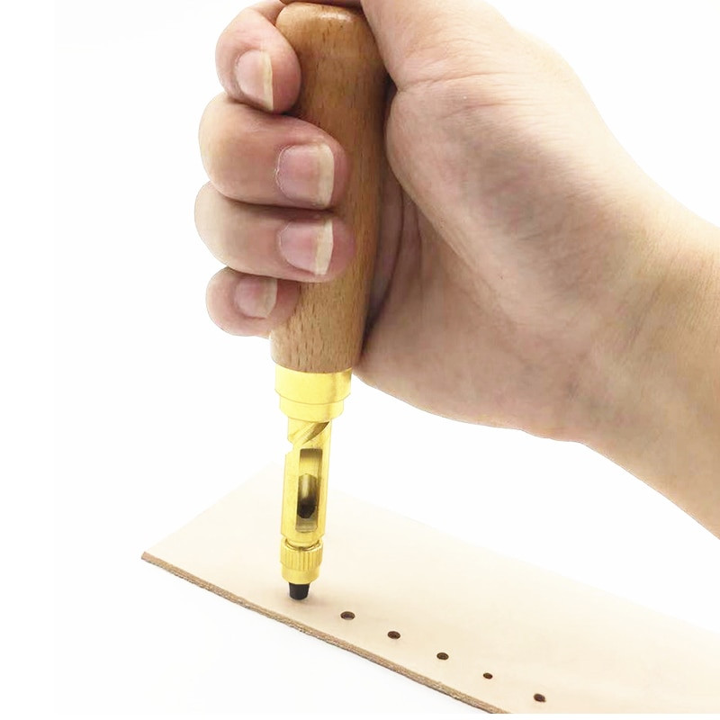 Automaatsed rihmad Punch Vahetatavad vaigistavad pöörlevad stantsimisstantsid Nahapunch käekell Craft Tool Hole Punch Kruvipuuri otsa Die