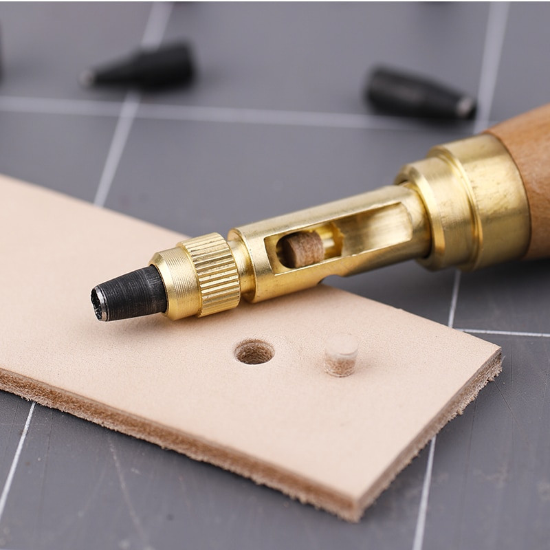 Automaatsed rihmad Punch Vahetatavad vaigistavad pöörlevad stantsimisstantsid Nahapunch käekell Craft Tool Hole Punch Kruvipuuri otsa Die