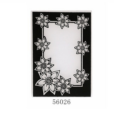 Λουλούδια με ανάγλυφο φάκελο Πλαστικό πρότυπο φόντου για χειροτεχνίες DIY Scrapbooking Δημιουργία άλμπουμ φωτογραφιών Διακοσμητική κάρτα διακοπών