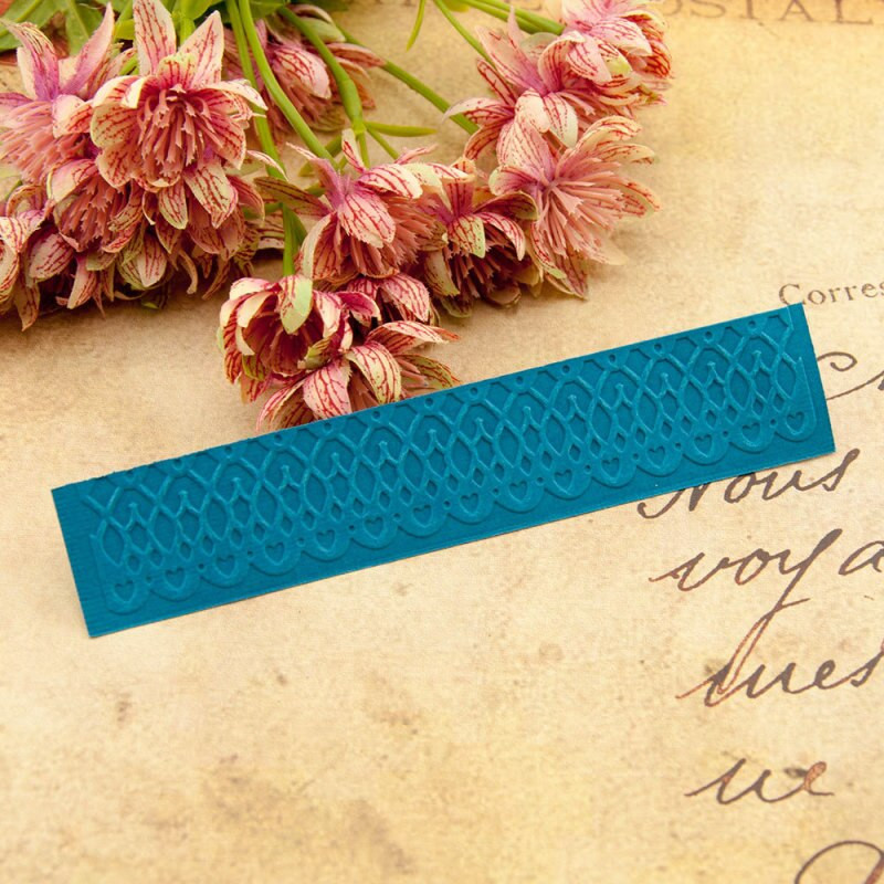 Νέοι 15x3 εκ. Φάκελοι με ανάγλυφο λουλούδι δαντέλας Πλαστικά για το Scrapbooking Πρότυπο DIY Fondant Cake Photo Album Card