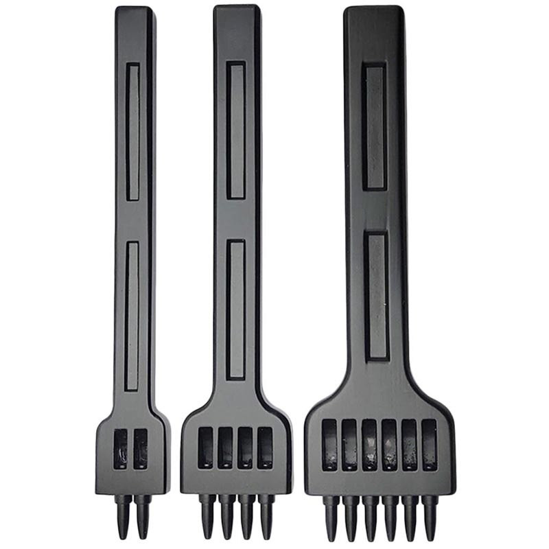 3 tk/komplekt 2/4/6 auguga DIY nahast ümmarguse rea mulgustamise tööriist 4/5/6 mm vahega augurauad Paelad õmblemine käsitsi õmblusniidi tööriist