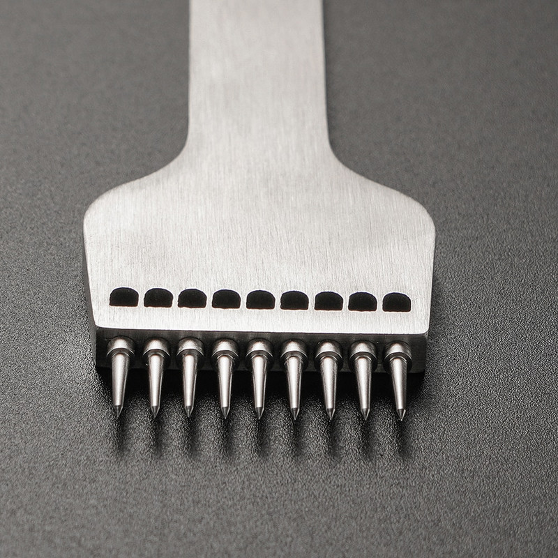 PGF από ανοξείδωτο ατσάλι με μυτερή μύτη αντικαταστάσιμη αγκαθωτό σίδερο με αφαιρούμενη στρογγυλή τρύπα διάτρητο δερμάτινο χειροτεχνικό δερμάτινο εργαλείο
