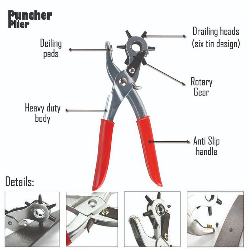 Odinis diržo skylių perforatorius kilpa skylių perforatorius, besisukantis siuvimo mašinos krepšio nustatymo įrankis, laikrodžio dirželis, buitinis odinis gaminys