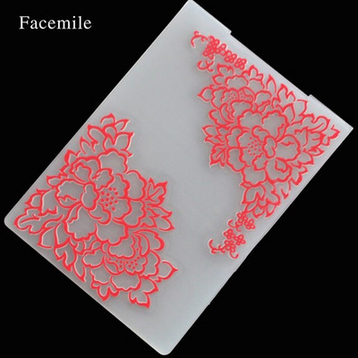Facemile 1PCS Plastic Embossing Folder for Scrapbook DIY Album Card Tool Plastic Template Stamp Card Making Decoration