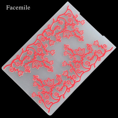 Facemile 1PCS Plastic Embossing Folder for Scrapbook DIY Album Card Tool Plastic Template Stamp Card Making Decoration