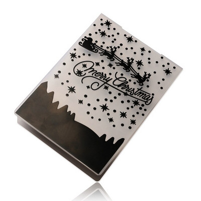 Facemile 1PCS Plastic Embossing Folder for Scrapbook DIY Album Card Tool Plastic Template Stamp Card Making Decoration