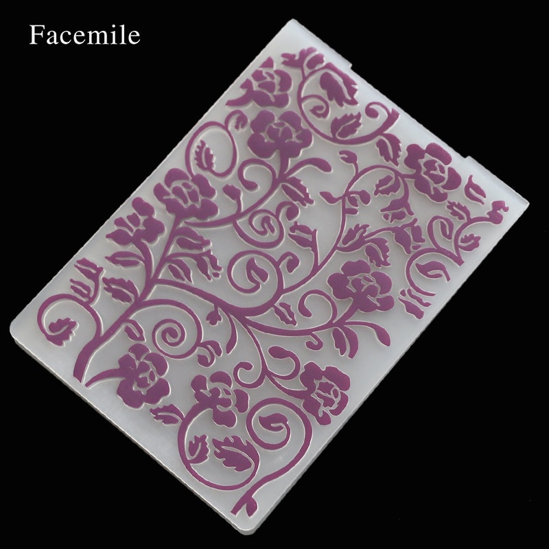 Facemile 1PCS Plastic Embossing Folder for Scrapbook DIY Album Card Tool Plastic Template Stamp Card Making Decoration