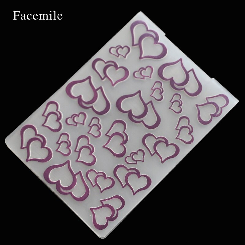 Facemile 1PCS Plastic Embossing Folder for Scrapbook DIY Album Card Tool Plastic Template Stamp Card Making Decoration