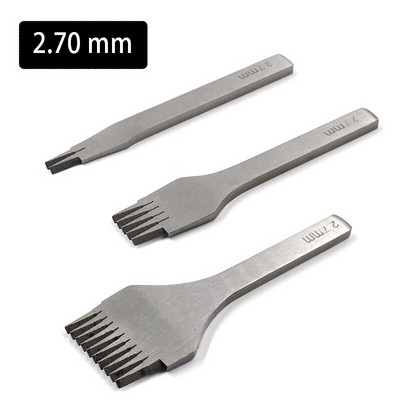 3 τμχ Σετ εργαλείων διάτρησης ραφής δερμάτινη χειροτεχνία γαλλικού τύπου DIY Εργαλεία διάτρησης με τρύπες Σμίλη λοξή επίπεδη κοπή 3,85/3,38/3,0/2,7 χιλιοστά