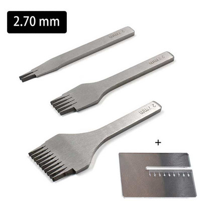 3 τμχ Σετ εργαλείων διάτρησης ραφής δερμάτινη χειροτεχνία γαλλικού τύπου DIY Εργαλεία διάτρησης με τρύπες Σμίλη λοξή επίπεδη κοπή 3,85/3,38/3,0/2,7 χιλιοστά