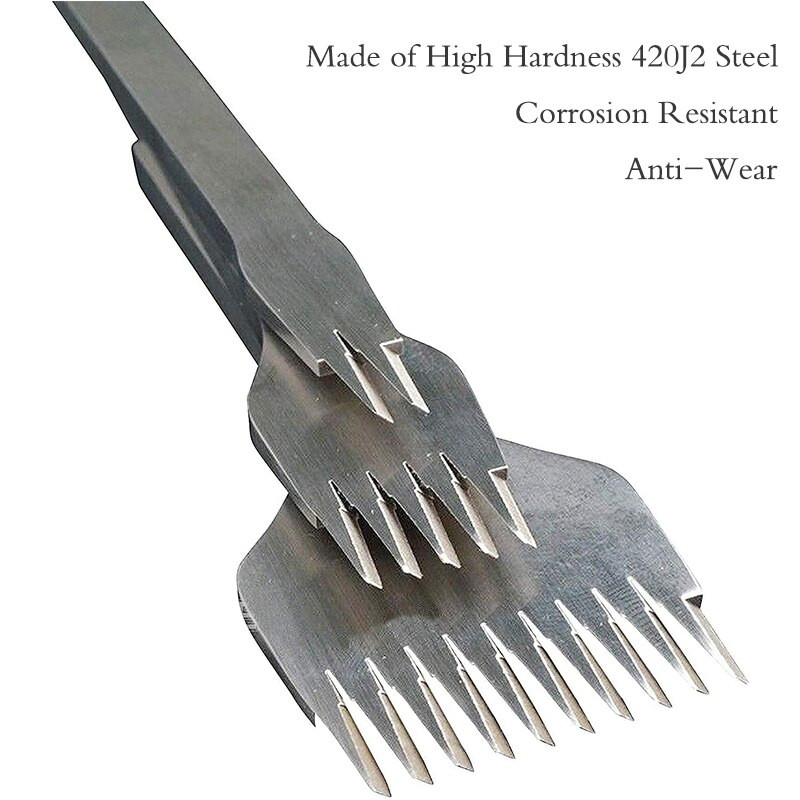 3 τμχ Σετ εργαλείων διάτρησης ραφής δερμάτινη χειροτεχνία γαλλικού τύπου DIY Εργαλεία διάτρησης με τρύπες Σμίλη λοξή επίπεδη κοπή 3,85/3,38/3,0/2,7 χιλιοστά