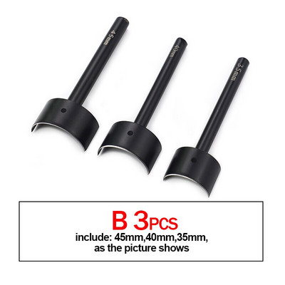 15-45 χιλιοστά Ημικυκλική διάτρηση Ραφή κοπής από χάλυβα Δερμάτινο γωνιακό κιτ κοπής Εγχειρίδιο Στρογγυλή ζώνη ζώνης τσάντα πορτοφόλι Δερμάτινο εργαλείο διάτρησης