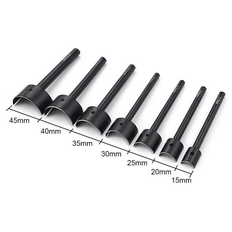 15-45 χιλιοστά Ημικυκλική διάτρηση Ραφή κοπής από χάλυβα Δερμάτινο γωνιακό κιτ κοπής Εγχειρίδιο Στρογγυλή ζώνη ζώνης τσάντα πορτοφόλι Δερμάτινο εργαλείο διάτρησης