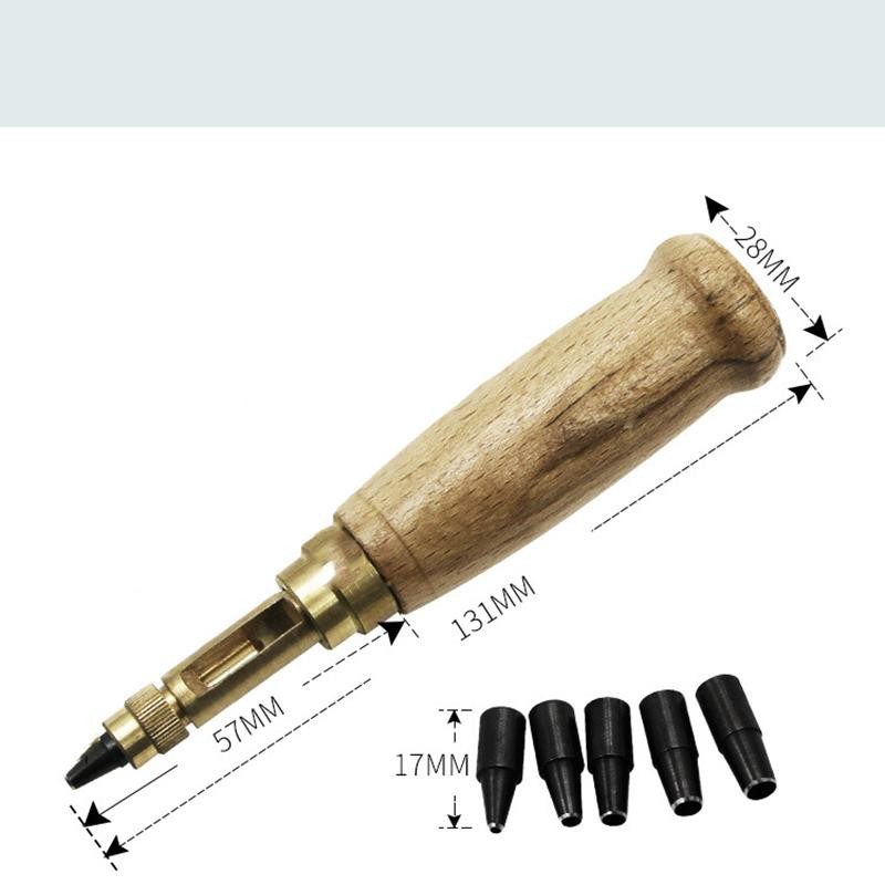 Βίδα διάτρησης με τρύπα Αφαιρούμενο βιβλίο τρυπάνι Auto με 5 Μέγεθος Μύτη 1,5-4mm Αυτόματες Ζώνες Βιδωτή Δερμάτινο Εργαλείο