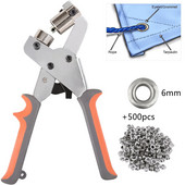 WOZOBUY Grommet Tool Kit Grommet Press Punch Kit Πένσα μηχανής πένσα χειρός για δερμάτινα παπούτσια από ύφασμα Tarp