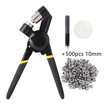 WOZOBUY Grommet Tool Kit Grommet Press Punch Kit Πένσα μηχανής πένσα χειρός για δερμάτινα παπούτσια από ύφασμα Tarp