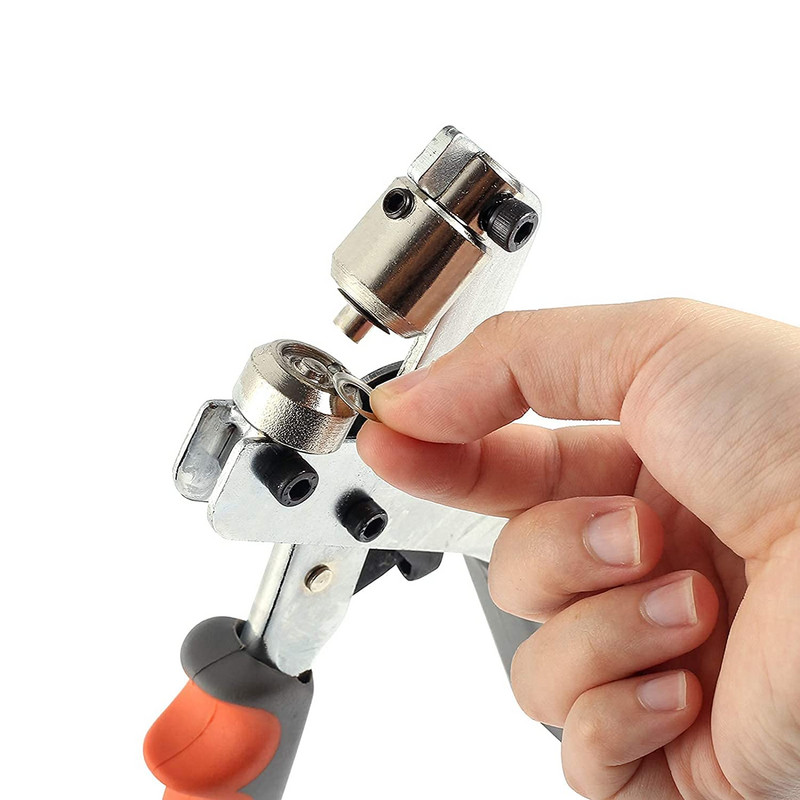 WOZOBUY Grommet Tool Kit Grommet Press Punch Kit Πένσα μηχανής πένσα χειρός για δερμάτινα παπούτσια από ύφασμα Tarp