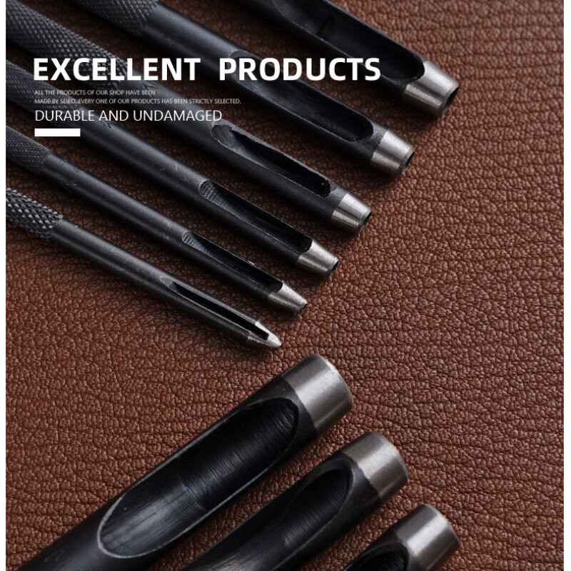 Set okruglih šupljih bušilica Alat za bušenje kožnih rukotvorina Alat za rezanje šupljih rupa za narukvice za satove Remeni Platneni papir (1-10 mm)