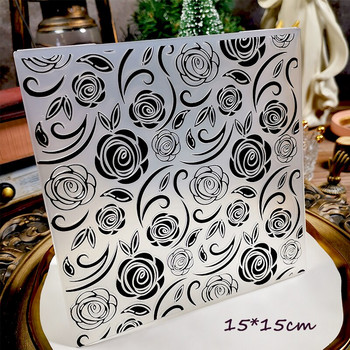 Panalisacraft Christmas rose flower leaves Embossing Folders for DIY Scrapbooking Paper Craft/Card Making Decoration Supplies