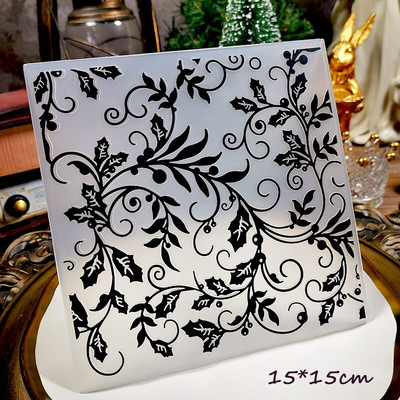 Panalisacraft Božićni cvijet ruže, listovi, mape za utiskivanje za DIY Scrapbooking, pribor za ukrašavanje od papira za rukotvorine/kartice