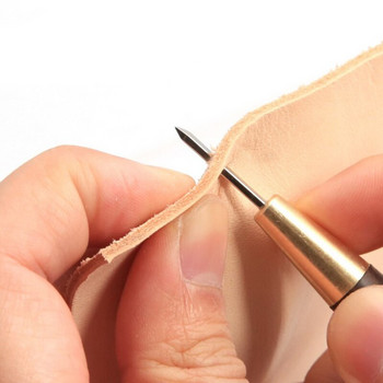 1 τμχ Δερμάτινο σουβλί ραφής σε σχήμα διαμαντιού Ebony Blackwood & Brass Craft Tool Hand Sewing Awl DIY Stitcher Taper 2022 Νέο