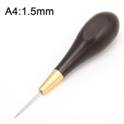 1 τμχ Δερμάτινο σουβλί ραφής σε σχήμα διαμαντιού Ebony Blackwood & Brass Craft Tool Hand Sewing Awl DIY Stitcher Taper 2022 Νέο