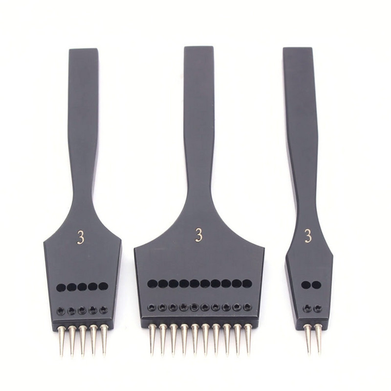 Δερμάτινο εργαλείο διάτρησης Αιχμηρή κεφαλή Αντικαθιστώμενο σίδερο τρυπήματος αφαιρούμενο με στρογγυλή τρύπα Δερμάτινη σμίλη χειροτεχνίας 4 Διαθέσιμο μέγεθος