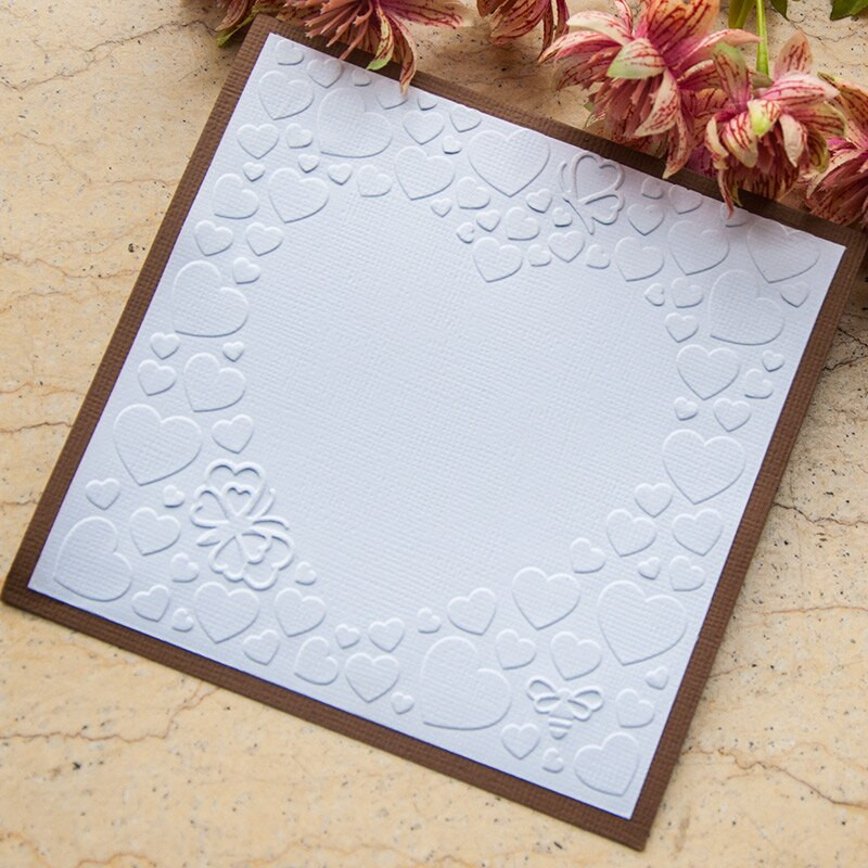 Oblik srca ljubavi Plastične mape s reljefom Predložak za DIY Scrapbooking zanate Izrada fotoalbuma Čestitke Blagdanska dekoracija