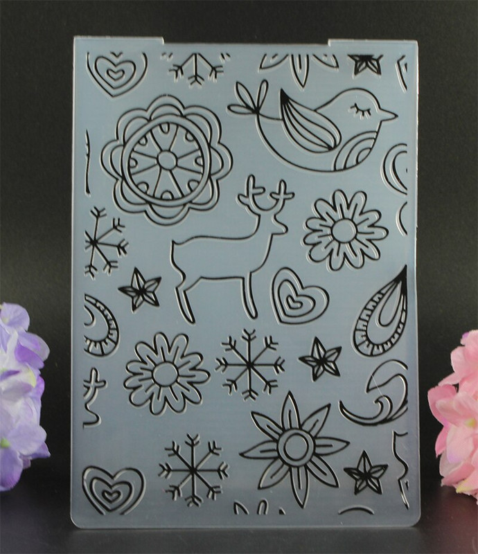 DIY Scrapbooking Listy Púpava Bump Embossing File Šablóny Karty Plastová šablóna Záhradné remeslá Šitie Embossing Priečinky