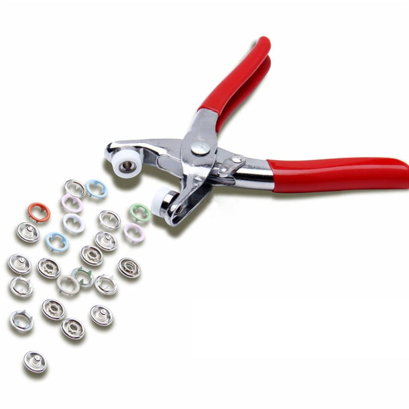 Prong Snap Buttons Tool Punching Leathercraft 1 τμχ 9,5mm 10mm Συνδετήρες Εργαλεία Πένσα χειρός Μεταλλική πόρπη Popper Πένσα μωρού