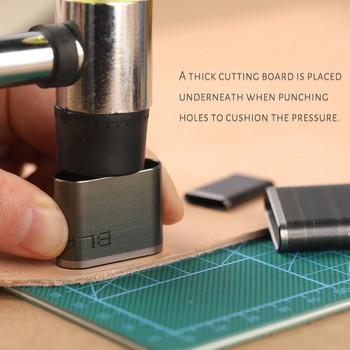 RORGETO 5/6 бр. Оформен стилен дупка Hollow Punch Cutter Set Инструмент за пробиване за кожен колан Кобур за телефон Leather Craft DIY Tool