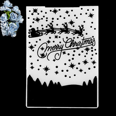 DABOXIBO Djed Mraz, kuća DIY matrice za rezanje papira Scrapbooking plastična mapa za utiskivanje veličine 10,5*15 cm