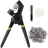 Įrankių rinkinys tarpiklių presavimo replių štampavimo rinkiniai Rankinės kilpos mašina su sidabriniais tarpikliais, skirta odiniams batams iš audinio audinio