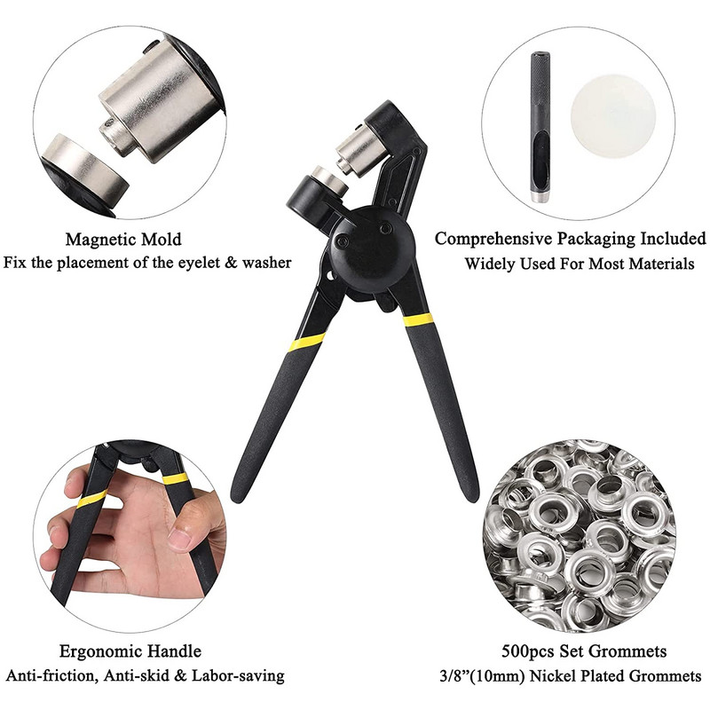 Įrankių rinkinys tarpiklių presavimo replių štampavimo rinkiniai Rankinės kilpos mašina su sidabriniais tarpikliais, skirta odiniams batams iš audinio audinio