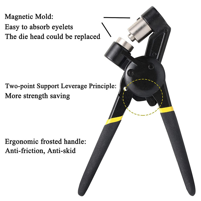 Įrankių rinkinys tarpiklių presavimo replių štampavimo rinkiniai Rankinės kilpos mašina su sidabriniais tarpikliais, skirta odiniams batams iš audinio audinio