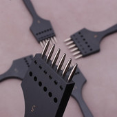 Eemaldatav ümmarguse auguga nahast stantsimistööriist Terav pea, vahetatav torkimisraud Professionaalne stantsimistööriist Nahast käsitööna