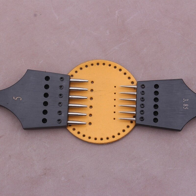 Eemaldatav ümmarguse auguga nahast stantsimistööriist Terav pea, vahetatav torkimisraud Professionaalne stantsimistööriist Nahast käsitööna