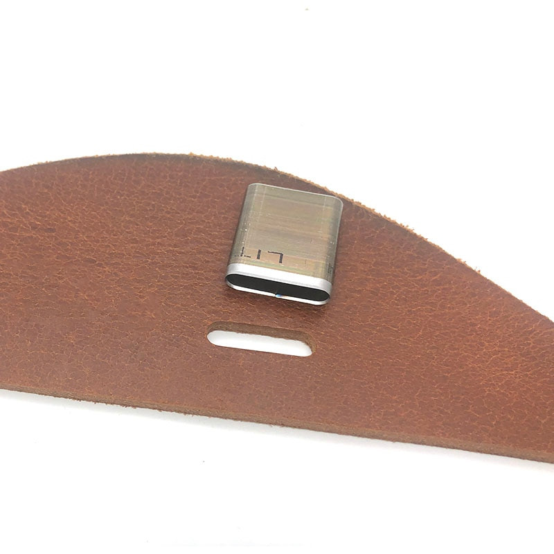 Δερμάτινο λουράκι ζωνών χειροτεχνίας Οβάλ τρύπα Κοπή καλουπιών Εργαλεία διάτρησης Ιαπωνίας χαλύβδινο λουράκι λεπίδας πλάγιο σχήμα Κόφτης χειροποίητο Diy