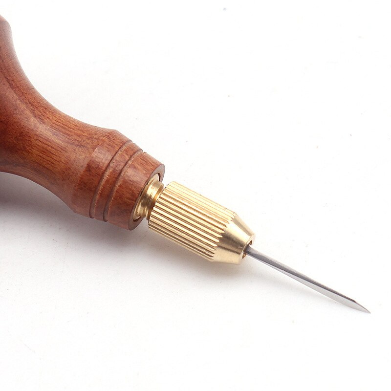 1 τεμ. Δερμάτινο σουβλί ραψίματος Διαμάντι Εργαλείο χειροτεχνίας ραψίματος Σουβίλι DIY Stitcher Taper Leather Punch