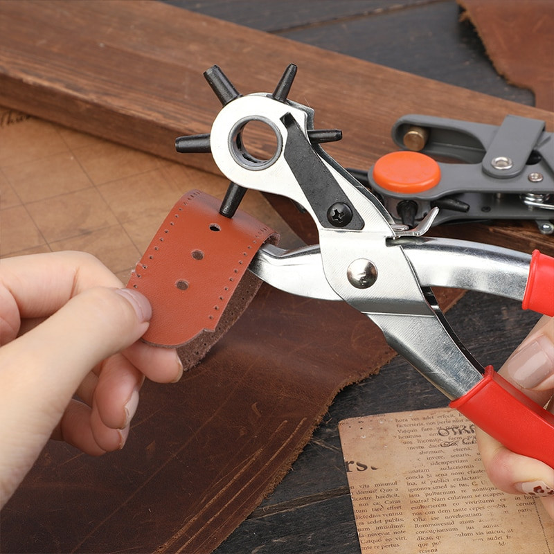 KAOBUY Δερμάτινη ζώνη τρύπας πένσα ματιών διάτρητη ραπτομηχανή Περιστρεφόμενη ραπτομηχανή Εργαλείο ρυθμιστής τσάντας λουράκι ρολογιού Οικιακό δερμάτινο χειροποίητο