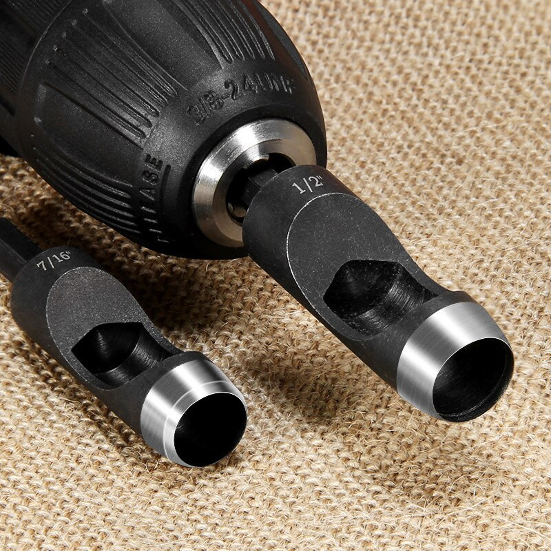 Elektrinės mašinos tuščiaviduris perforatorius, skirtas audinių, popieriaus, kartono, tarpiklių, veltinio, gumos, plastiko ir odinio diržo grąžtams