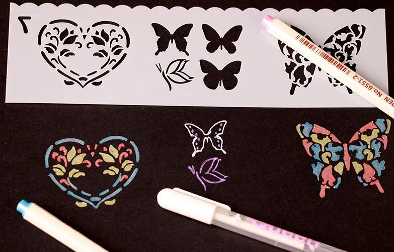 DIY Scrapbooking Πρότυπο σπρέι σχεδίασης πεταλούδας στο σπίτι Τέχνες χειροτεχνίας DIY Ψηφιακά πλαστικά γράμματα με ανάγλυφο φάκελο