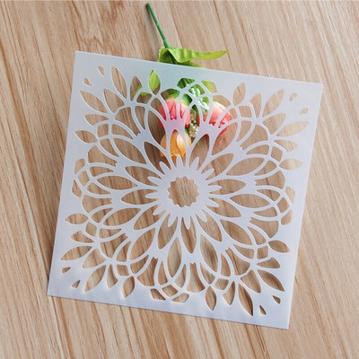 Mandalos sienų piešimo trafaretas tapybai meno amatų dekoravimui „pasidaryk pats“ Scrapbooking reljefinis albumo popieriaus kortelės šablonas