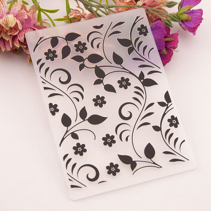 Flowers Vine Plastic Embossing folders Template for DIY Scrapbooking Crafts Making Photo Album Card Holiday Decoration