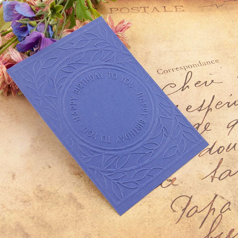 Χρόνια πολλά σε σας Πρότυπο πλαστικό ανάγλυφο φακέλων για χειροτεχνίες DIY Scrapbooking Making Photo Album Card Holiday Decoration