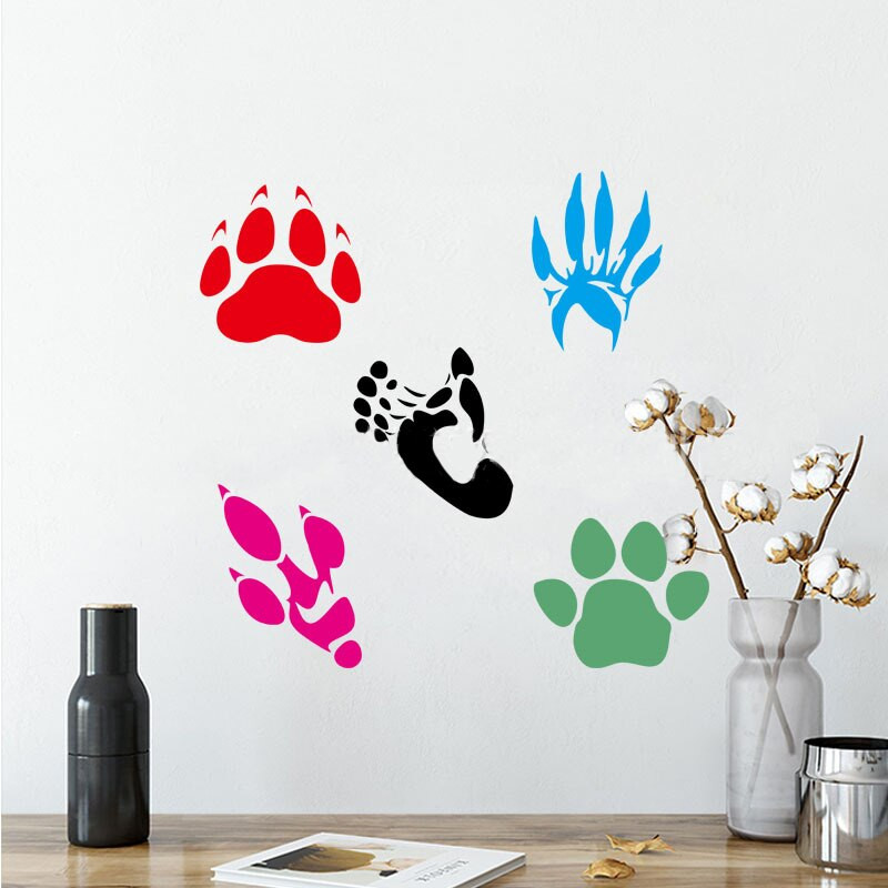 Animacinių filmų plastikinis trafaretas Vaiko trafaretas Gyvūnų pėdsakų trafaretas tapybai Ažūrinis šablonas Iškarpų albumas reljefinis albumo dekoravimas