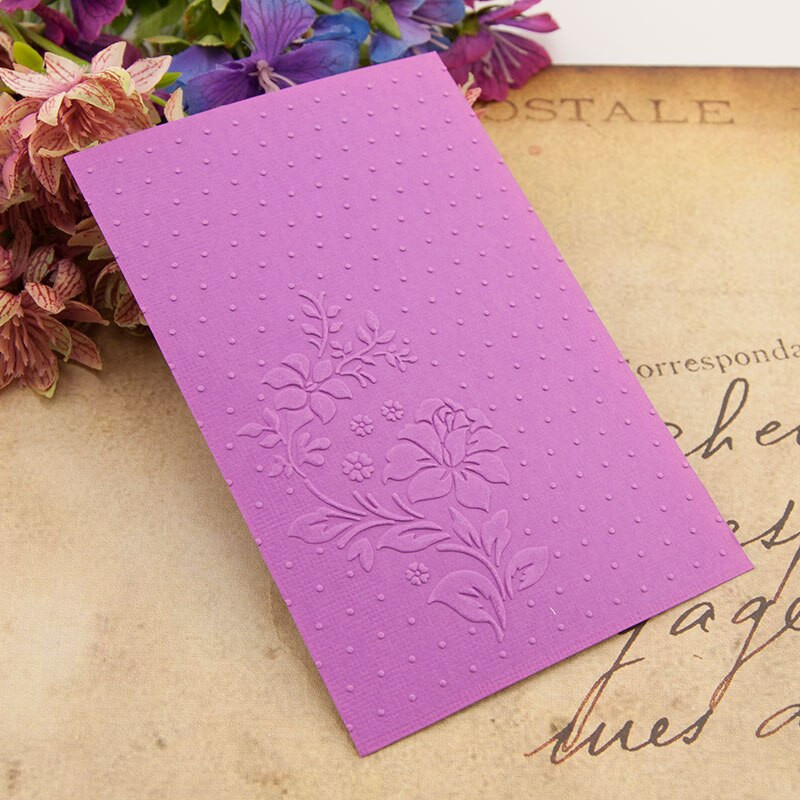 Νέοι φάκελοι με ανάγλυφο λουλούδια Πρότυπο πλαστικό φόντου για χειροτεχνίες DIY Scrapbooking Photo Album Κάρτα Γιορτινή διακόσμηση