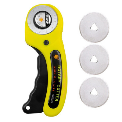 45 mm kratinys, ritininis peilis, audinys, pjovimo peilis, odinis popierinis audinys, rankdarbių audiniai, rotaciniai pjaustytuvai „pasidaryk pats“ siuvimo priedai