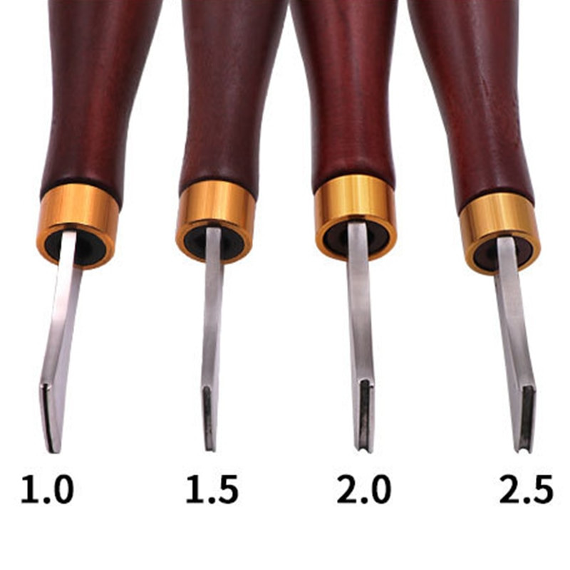 1 vnt. odinis arkos kraštas, iškirptas seklias griovelio kraštas karšto ir šalto presavimo linijos perforatorius, įdėtas linija, odinis amatų įrankis, 1,0–2,5 mm