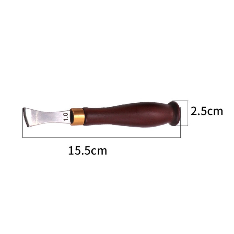 1 vnt. odinis arkos kraštas, iškirptas seklias griovelio kraštas karšto ir šalto presavimo linijos perforatorius, įdėtas linija, odinis amatų įrankis, 1,0–2,5 mm